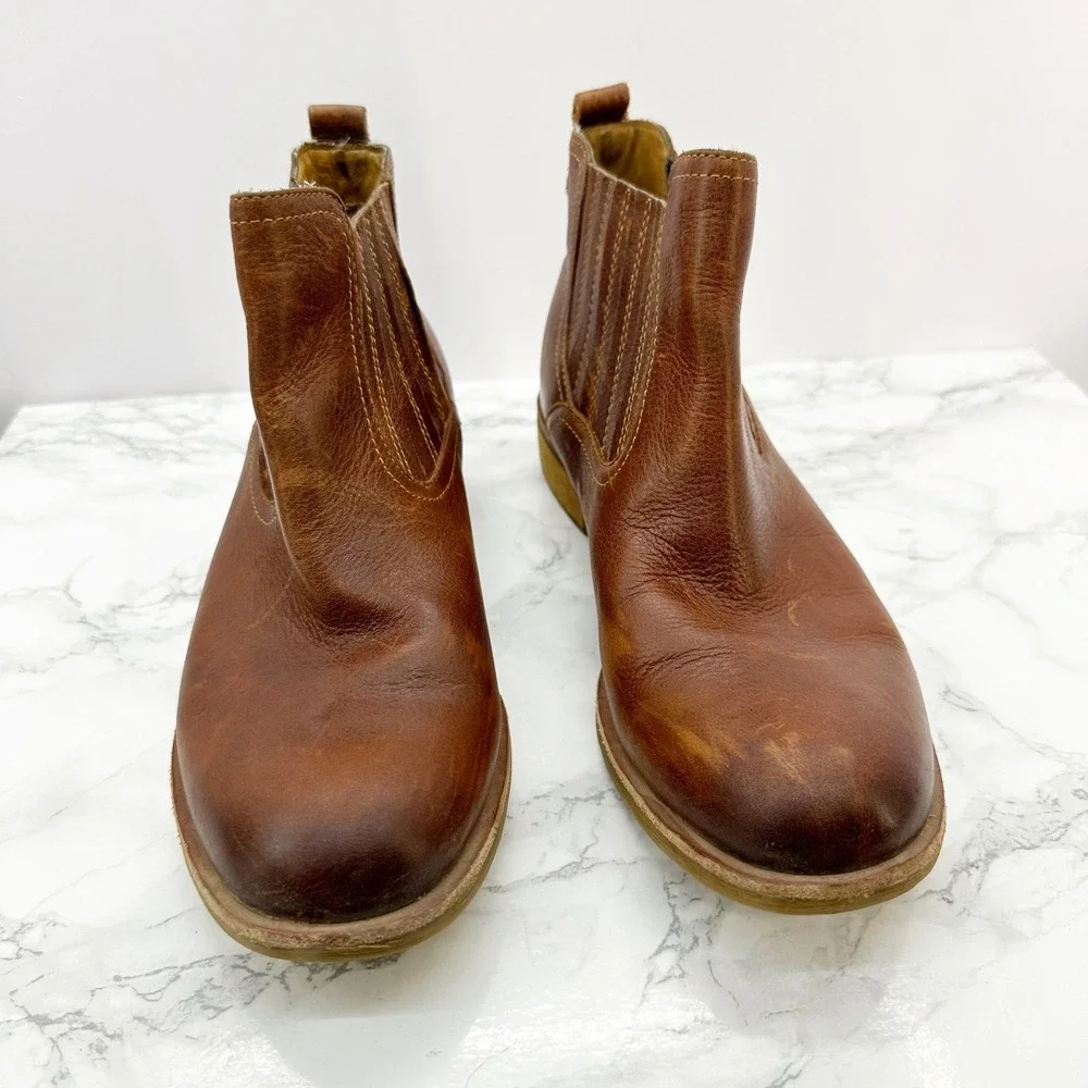 Sofft Aqua Bellis Chelsea Boots Womens 9 Brown Leather Western Ankle SF0036590‎